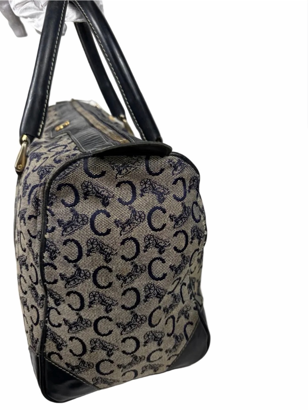 Authentic Vintage Celine C Sulky Monogram Boston Bag - Picture 10 of 12